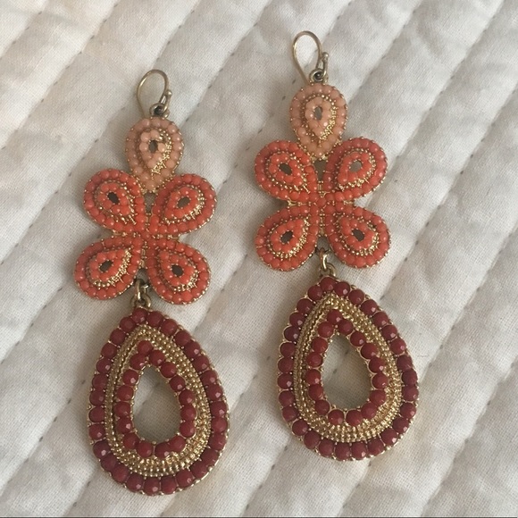 Stella & Dot Jewelry - Stella & Dot Capri Chandelier Earrings in Coral